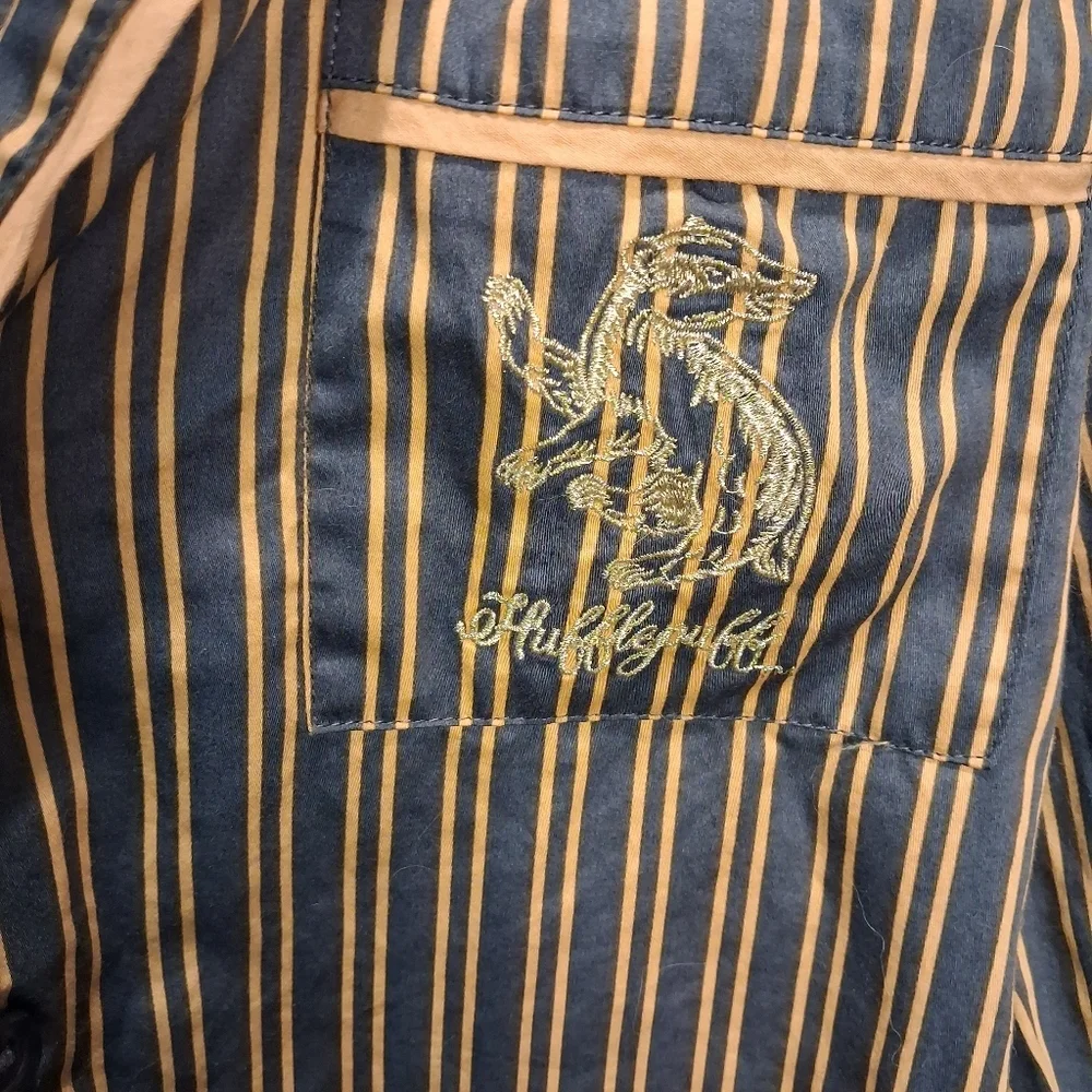 Pottery Barn Harry Potter Unisex Size L Hufflepuff Pj Top W/pocket
